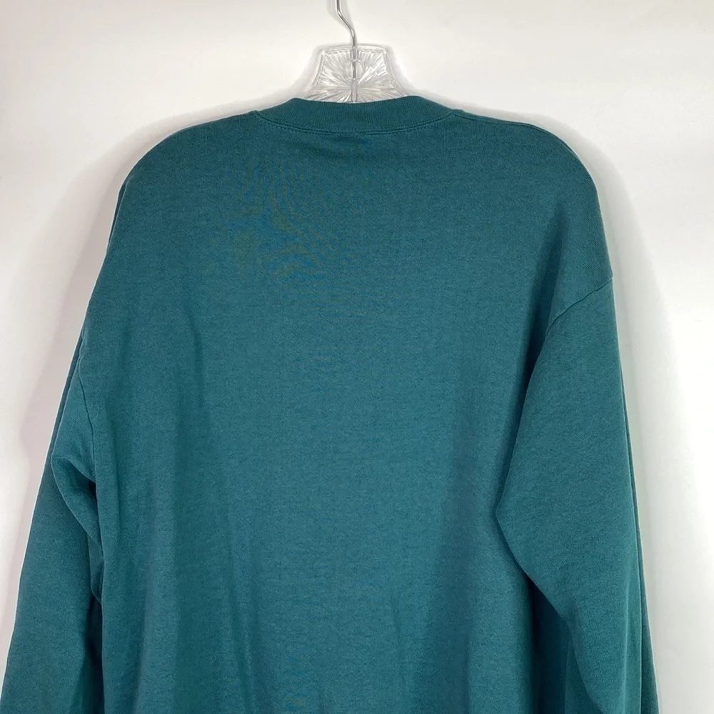 Vintage Jerzees Wisconsin Green Crewneck Sweatshirt Size Large Grunge